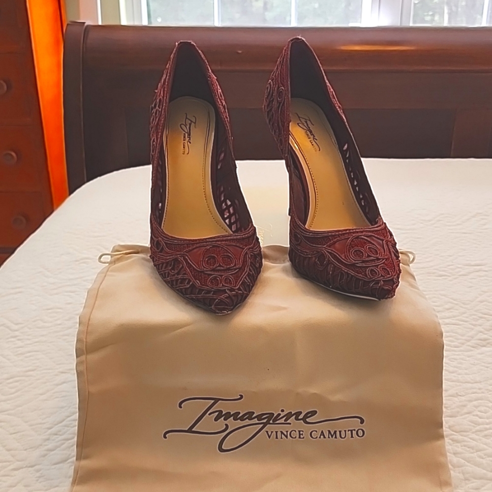 Vince Camuto Imagine Burgundy "Olivia" Heels